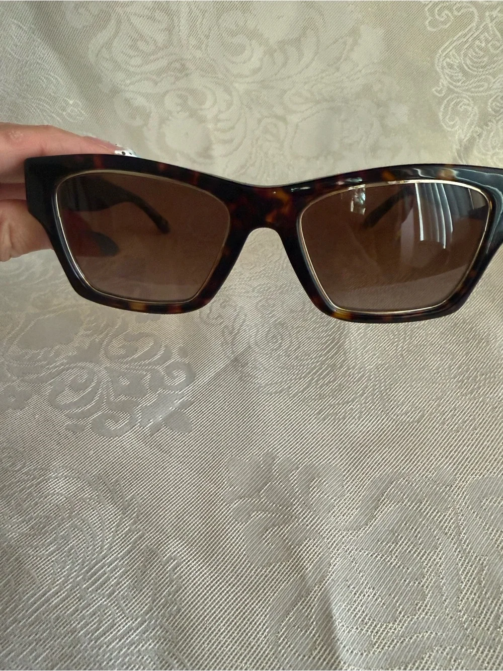 Tory Burch Tortoiseshell Sunglasses with Brown Lenses